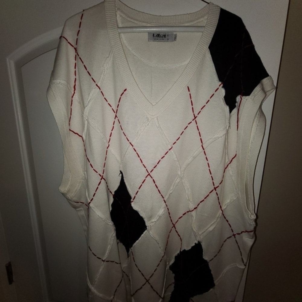 V neck sleeveless knit sweater